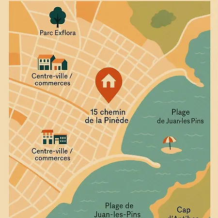 Evasion De Reve : 3p, Piscine, Tennis, Wifi, Park. Apartament Antibes